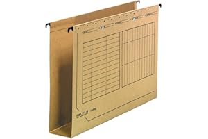 Falken UniReg Organiseur suspendu en carton recyclé pour format A4 Marron 6 cm