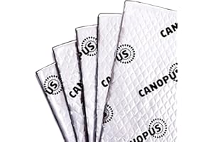 CANOPUS Professionnel Tapis D’isolation Acoustique en Butyle 1,7m², 9 Feuilles (Extra épais et Extra collant) Tapis Anti-Bruit et Vibration Butyle pour Voitures, Tapis D'amortissement Acoustique