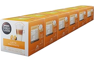 Nescafé Dolce Gusto Latte Macchiato | 96 Kaffeekapseln | Aromatischer Espresso | 3-Schichten -Köstlichkeit aus feinem Milchsc