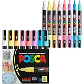 UNİ POSTER MARK&Ouml;R&Uuml; POSCA SET PC-3M/8C SC SOFT RENK 8 Lİ