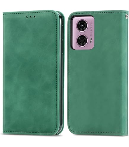 For Motorola Moto G04/G04S/G24 Case Leather Flip Case Wallet Notebook Flip Folio Stand View Protection ShockProof Magnetic Closure Cover With Card Holder ID Slots Protective Phone Case,Black