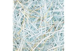 TXXATX 270 g, materiale di riempimento, regalo blu, carta triturata per materiale di riempimento, confezione regalo, imbottitura per pacchetti, scatola regalo, cesto regalo, decorazione fai da te