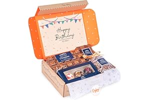 PRESTIGE HAMPERS Happy Birthday Chocolate Celebration Postal - Letterbox Gift - Sweet Hamper - Birthday Present - Chocolate Lovers Gift - Birthday Gift - Chocolate Hamper - Postal Gift