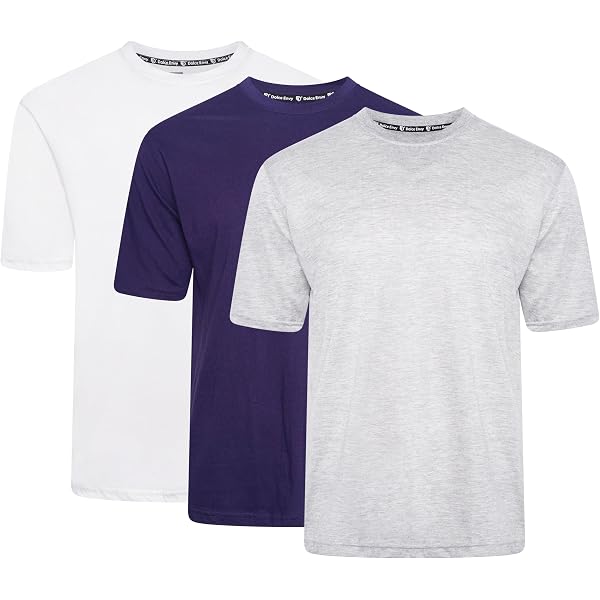 Maglietta da uomo a maniche corte multicolore, a girocollo, in cotone, leggera e confortevole, taglia S-4XL, confezione da 5, Classico, S