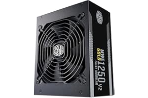 Cooler Master MWE Gold 1250 V2 ATX 3.1 Vollmodulares Netzteil – ATX 3.1-Unterstützung, 80 Plus Gold, 1250 Watt PC-Netzteil, PCIe 5.1-Verkabelung, 140 mm FDB-Lüfter, Hochtemperaturschwelle