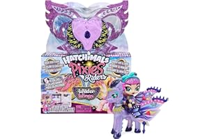HATCHIMALS Pixies Riders, Wilder Wings Pixie and Glider with 16 Wing Accessories