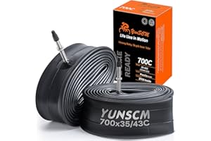 YunSCM 2-PCS 700C Bike Heavy Duty Tubes 700x35C 700x36C 700x38C 700x40C 700x41C 700x42C 700x43C ETRTO 35/43-622 FV48mm Presta Valve Compatible with 700x35C/36C/38C/40C/41C/42C/43C Road bike Tyre Tubes