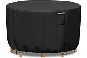 RICHIE Garden Furniture Covers Waterproof Garden Outdoor Table Cover 230x90cm, Heavy Duty 600D Oxford PVC Breathable Coating for Furniture Sets Patio Table Cover Black