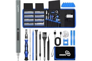 STREBITO Mini-Elektroschrauber, 144-teiliges Elektro-Präzisionsschraubendreher-Set Kleiner Akkuschrauber, Elektronik-Reparatur-Werkzeugsatz für PC, Computer, Laptop, Telefon, RC-Drohne