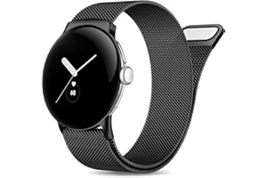 Easuny Pasek kompatybilny z Google Pixel Watch 2 / Google Pixel Watch, regulowany, metalowy pasek ze stali nierdzewnej, kompatybilny z Pixel Watch 1 2022 / Pixel Watch 2 2023, dla kobiet i mężczyzn
