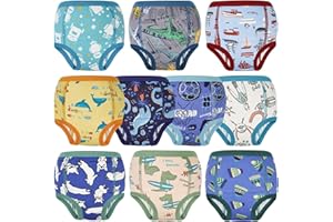 FLYISH DIRECT Mutandine apprendimento al vasino, Mutandine apprendimento per Bambini e Bambine, Cotone Mutandine apprendimento, Comoda e Traspirante, 150/8T