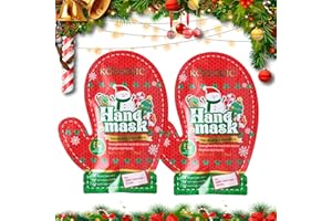 FAVELABLE 2 Paia Maschera Mani Guanti,Guanti Idratanti mani Maschera,guantis Idratanti per Manis Secche,per donne e uomini,manis secche e screpolate,Riparazione Della Pelle Ruvida,Regali di Natale