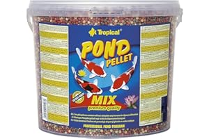 TROPICAL Pond Pellet Mix 5L / 700g - Alimento Flotante básico para Peces de Estanque, bajo Contenido en fósforo no favorece la proliferación de Algas