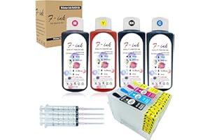 FINK 29XL wiederaufladbare Tinte und 4 x 100 ml Flaschentinte, kompatibel mit Home XP-255 XP-257 XP-352 XP-355 XP-452 XP-455 XP-235 XP-245 XP-332 XP-335 XP-432 XP-435 XP-247 XP-442 XP-345 XP-445 Drucker