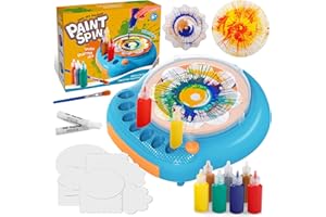 HEWAURORION Paint Spin Art Machine Kit für Kinder, Kunst & Handwerk, Mal Spin Art Spielzeug-Kits für Jungen und Mädchen im Alter von 6, 7, 8 und 9 Jahren (Blau)