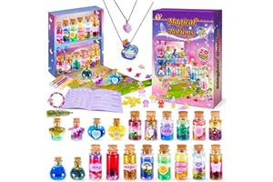 ADEOKAY Kit di Pozioni Magiche Bambini 6 7 8 9 10 Anni,20 Pozioni Magia Fai da Te Lavoretti Creativi Giocattoli Artigianali Giochi per Bambini Regali di Natale e Compleanno Regalo per Bambina