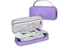 SITHON Bolsa de Estetoscopio, Estuche de Viaje para Fonendoscopio 3M Littmann/MDF/ADC y Otros Accesorios, Almacenamiento con Bolsillo de Malla para Enfermera Pediatras,