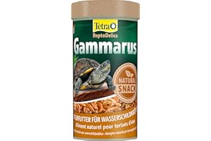 TETRA ReptoDelica Gammarus Turtle Food - Cibo naturale a base di gamberetti d'acqua dolce interi, lattina da 250 ml