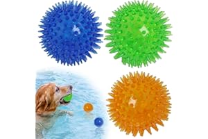 EuAcesry Bälle für Hunde, 3 Stück Hundespielzeug, unzerstörbar, interaktives Spielzeug für Hunde, aus Gummi, für kleine und mittelgroße Hunde (Blau, Grün, Orange)