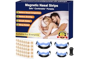 Magnetic Nose Strips, BOYUNSHI 70Pcs Nasal Strips for Breathing, Anti-Snoring Sleep Nose Strip, Comfort-Fit Skin-Safe Improve Sleep Quality Anti Snoring Devices Snoring Aids for Men & Women, 4 Size