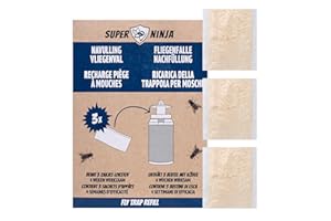 Super Ninja Ricarica Solubile per Trappola per Mosche da Esterno - Trappola Efficace e Riutilizzabile per Giardino e Stalla - Azione Rapida - Cattura Fino a 20.000 Mosche