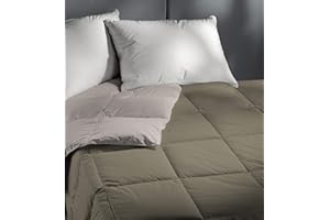 ITALIAN BED LINEN Romantyczna letnia kołdra w podwójnej jednolitym kolorze, kamień/szampański, 170 x 260 cm