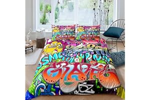 HOMEMISSING Graffiti Modello Biancheria Da Letto Hippie Graffiti Per i Cultura di Strada Biancheria da Letto & Lino King Camera Decorazione