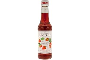 Monin Strawberry Syrup, 250 ml Bottle