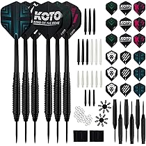 KOTO Imperial Darts - 80% Wolfram | Silber & Blau Mit 3 Barrels, Flights & Shafts