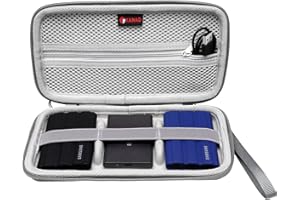 XANAD Dur Étui de Voyage Rigide pour Samsung SSD Externe T9 / T7 / Portable T7 Shield/Portable T9 de Protection Housse (3 SSD Gray)