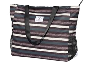 ESVAN Grande borsa da spiaggia resistente all'acqua leggera da 50,8 cm da donna oversize borsa tote per palestra, spiaggia, viaggi, piscina, yoga, infermiere