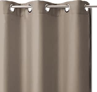 LICHTUNDURCHLÄSSIGER Vorhang - aufhängefertig, 140 x 260cm - TAUPE