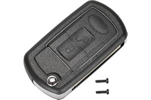 HooRLZ Land Rover Key Fob Cover Replacement For Land Rover Range Rover Discovery Sport LR3 Remote Car Key Case Shell, 3 Button Range Rover Key Fob - With Blade