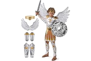 Spooktacular Creations Kostium Halloween "Złoty Archanioł" dla dzieci, średniowieczny zestaw gladiatora z akcesoriami na Halloween i imprezy tematyczne
