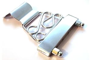 BLACK DOG MUSIC SUPPLIES Quality open wired archtop jazz bass guitar tailpiece/bridge in chorme SM402