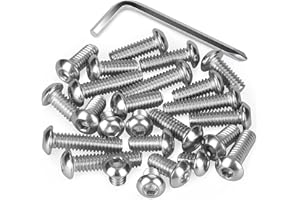 oumuik 1/4 Zoll Schraube Kamerazubehör /1/4" Stecker Einfädeln Innensechskant Head abgeschrägter Edge Schraube Adapter 25 Stück