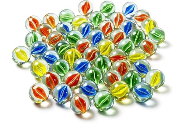 ARSUK Billes Enfant - Assortiment Billes en Verre, Rares Oeuf de pour Décoration, Jeux de Forme des Billes - Chinoises Oeil de Dragon Sac de Marblegen Bille (40 Billes Couleurs)