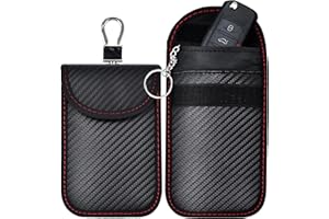WICKET Faraday Pouch for Car Keys 2 Pack - Premium Signal Blocking RFID Keyless Entry Protection Bag | Anti-Theft Car Key Case for Remote Entry Security | Key Fob Blocker Pouch with Double Layer Shielding