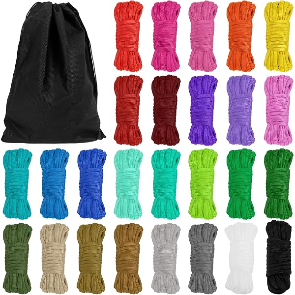 Lot 7 Paracordes Colorées Multifonction 7 Couleurs - Bracelets Parachute DIY Créatifs