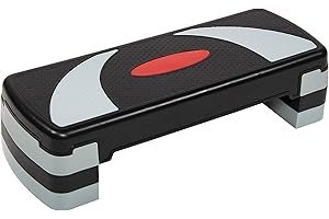 SIGNATURE FITNESS BalanceFrom Verstellbarer Aerobic-Stepper-Plattform-Trainer, 4 abnehmbare Erhöhungen im Lieferumfang enthalten