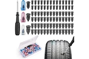 Samulee Omsscun 85Pcs Tyre Repair Kit Rubber Nails with Screwdriver, Car Puncture Repair Kit,Car Tyre Puncture Repair Kit, Tyre Puncture Repair Kit for Auto Car Motorcycle