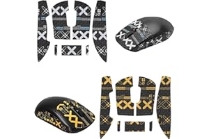 HENGBIRD Grip Tape Souris Logitech G Pro X Superlight 2 – Bande Antidérapante Ultra-Fine Anti-Sueur Autocollante – 2 Sets Noir & Noir-Doré, Accessoires Gaming pour Logitech G Pro Superlight 1/2