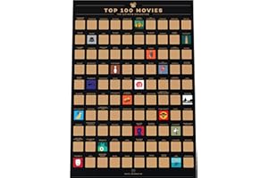 Enno Vatti Top 100 Filme Scratch Off Poster | Filmposter 42 x 60 cm | Rubbelposter Movie Bucket List | Film Poster als Geschenk für Kino Fans | Filmplakat zum rubbeln