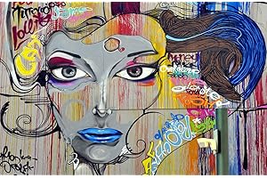 AMYEA SemUp Plaque de cuisson 80 x 52 cm | Planche à découper | Protection anti-éclaboussures | Plateau en verre multicolore | Dessous de plat en verre trempé | Plateau de service