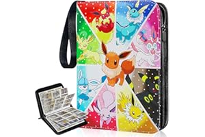 Hlisippa 9 Pocket Card Binder, 900 Capacity Trading Card Binder, Leather Top Loader Binder, Waterproof TCG Folder, Ideal Gifts for Birthday Party