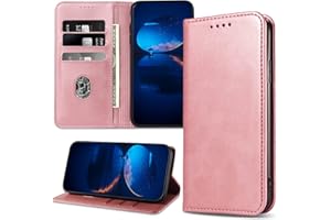 DENDICO Hülle für Galaxy A40, PU Leder Handyhülle, Stoßfeste Klapphülle Schutzhülle Kompatibel mit Samsung Galaxy A40, Roségold