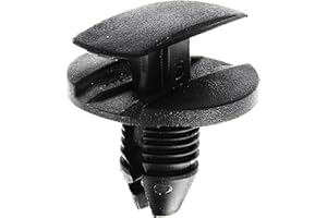 Restagraf Rivet Plastique en Sachet pour Garniture Intérieure et Extérieure, 8 à 8.3mm Poinçon, 2 à 7.5mm F1, Lot de 15, Noire