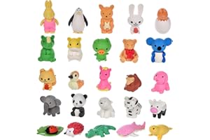 SITARCMIN 25 Stück nicht repetitive Tierradiergummis Radiergummi Puzzel Gastgeschenk Party bunte Schreibwaren für Kinder Mitgebsel Kindergeburtstag Abschiedsgeschenk für Schüler Tierfigur spielzeug