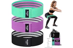 Suright Resistance Bands, Exercise Band with Set of 3, Fabric Resistance Bands Workout with Non-Slip Design for HIPS & Glutes Booty Bands for Women and Men Fitness,Strength Training,Yoga,Pilate