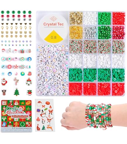 300 Weihnachts-Perlen Aus Polymer Clay – Für DIY-Schmuck, 10 Mm